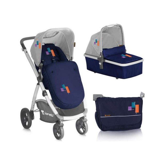 LORELLI BERTONI EVO KOLICA 2U1 BLUE FASHION - Online Apoteka LORELLI BERTONI EVO KOLICA 2U1 BLUE FASHION